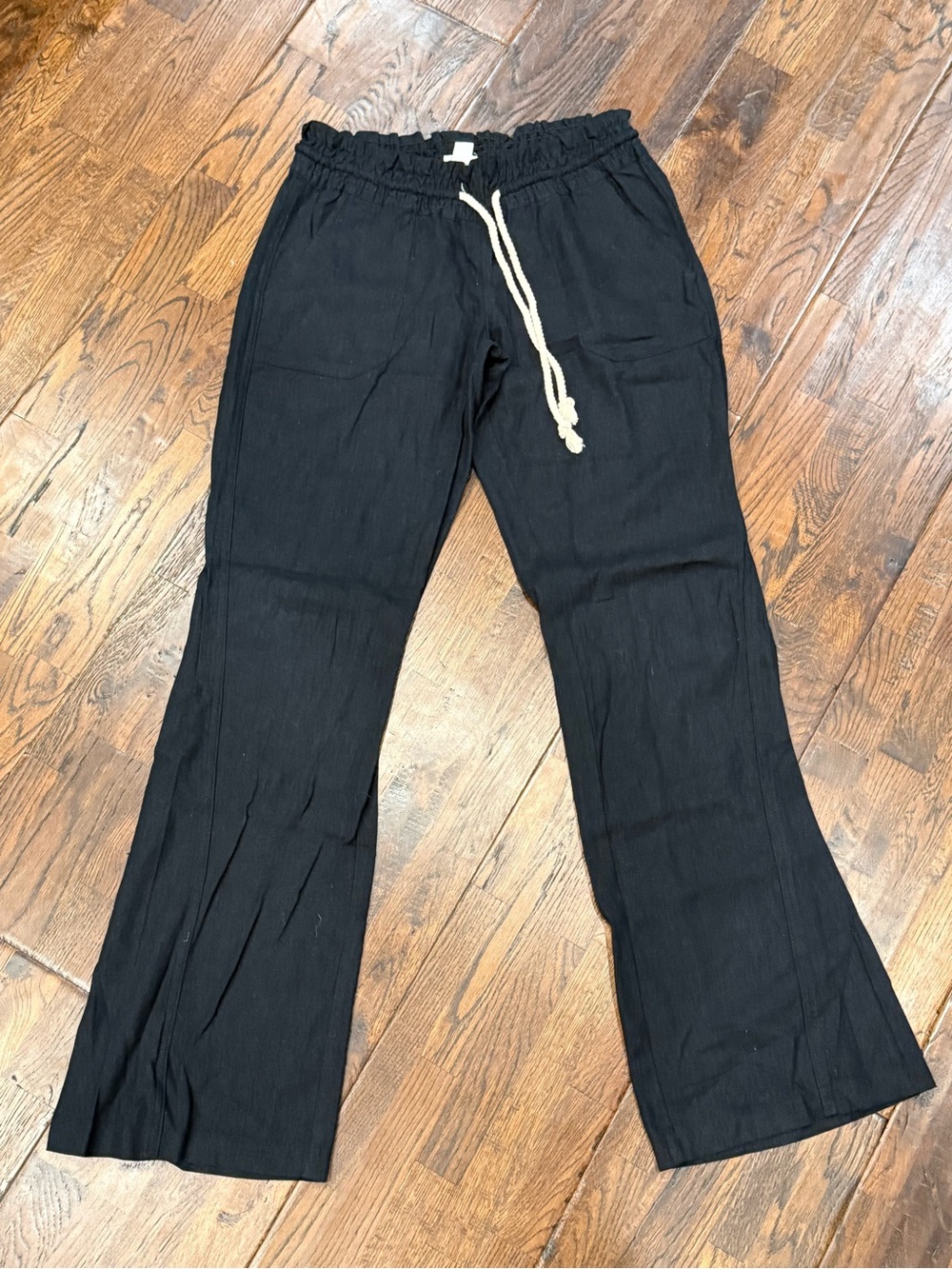 Roxy women’s black  Drawstring linen Pants
